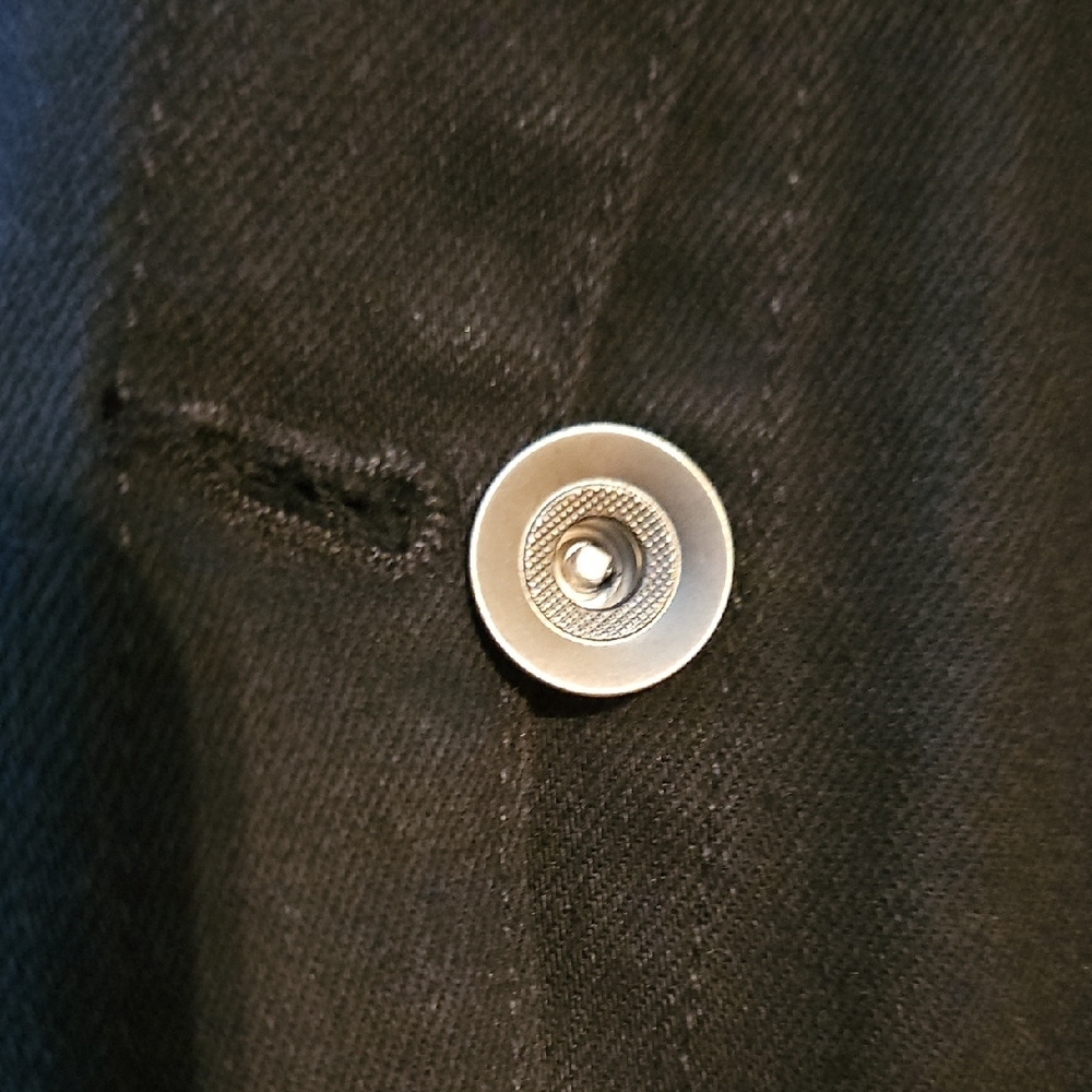 Susan Graver Black Peplum-Style Jean Jacket - Picture 3 of 3